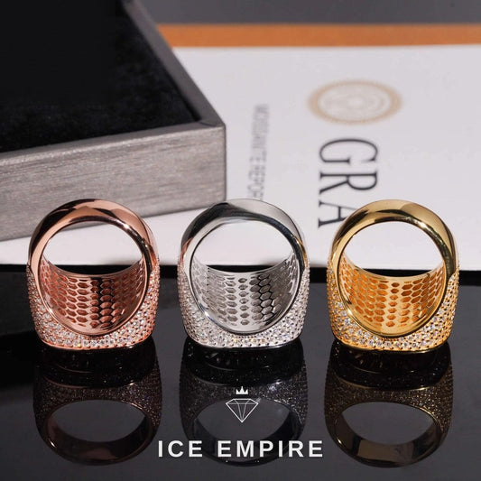 Iced Out Baguette 925 Silver Moissanite Ring