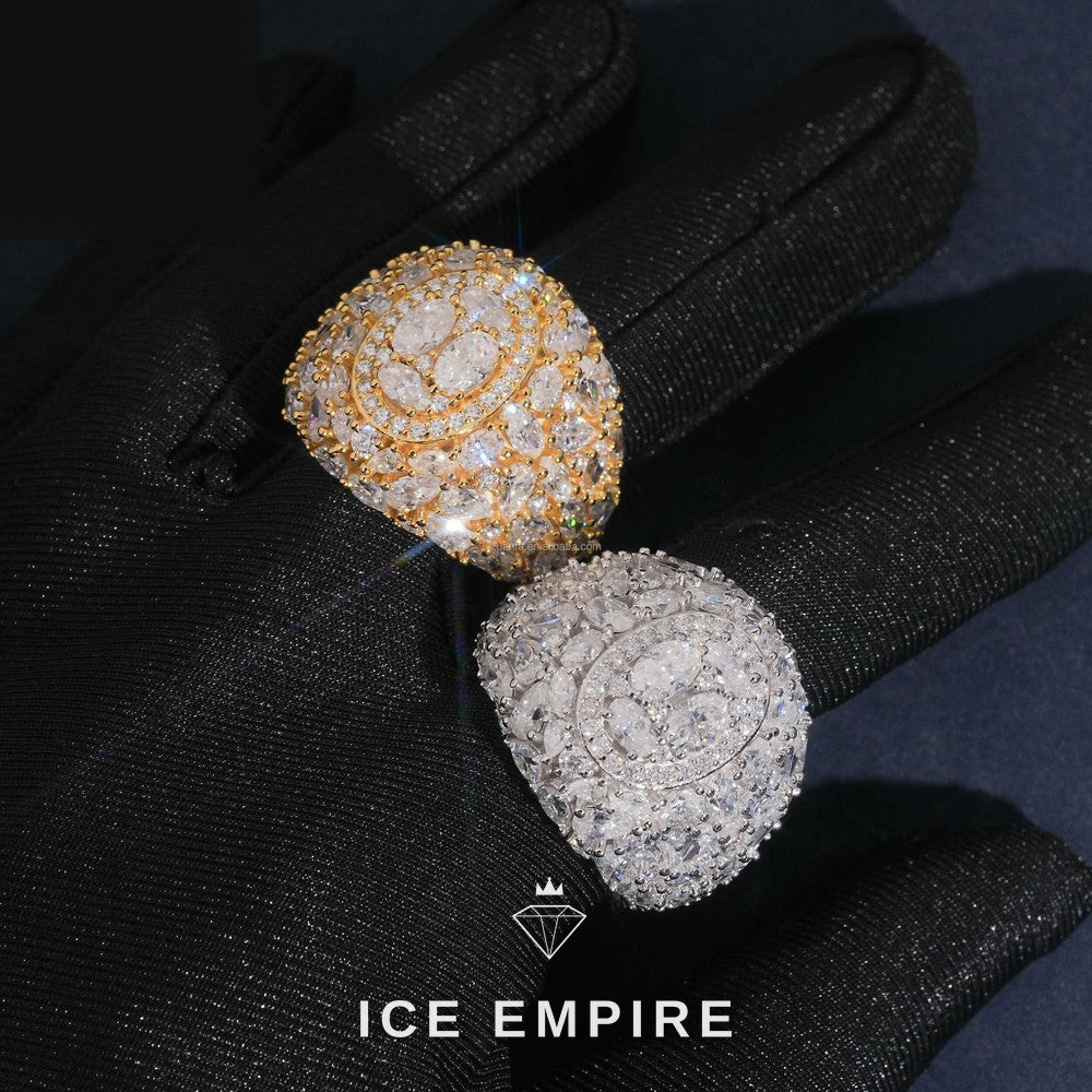 Iced Out 925 Silver Moissanite Ring