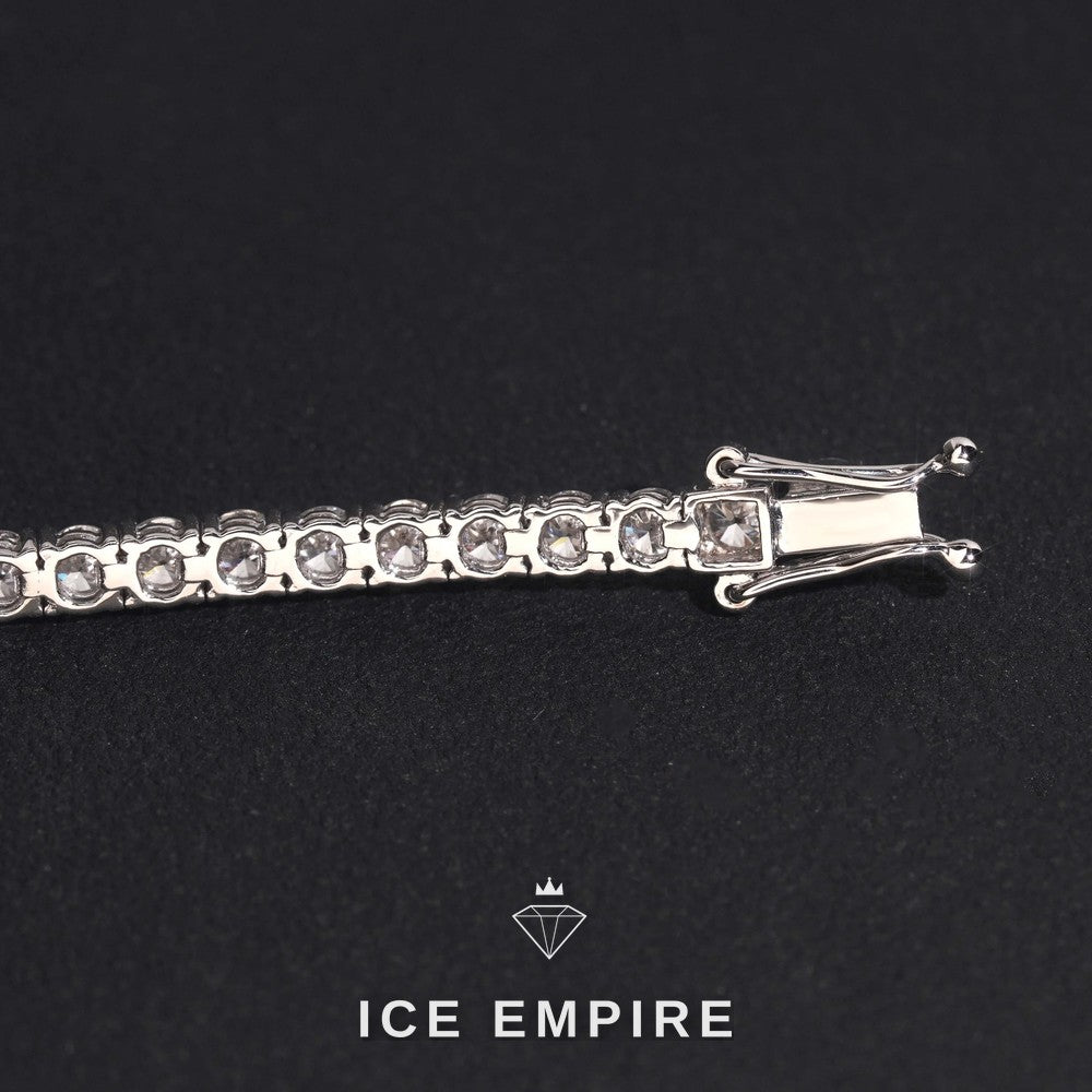 Iced Out 14K Gold Lab Grown Diamond Tennis Bracelet