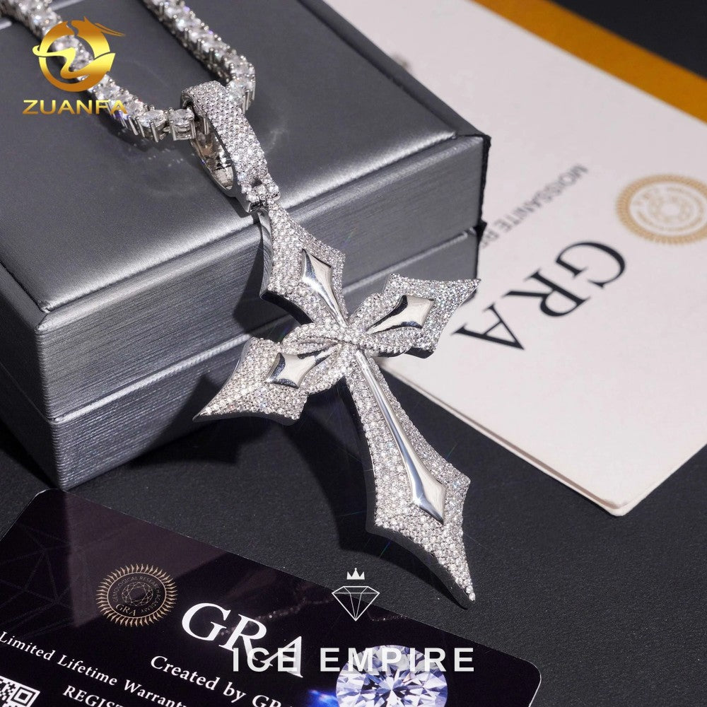 Iced Out Rose Gold Plated Moissanite Pendant
