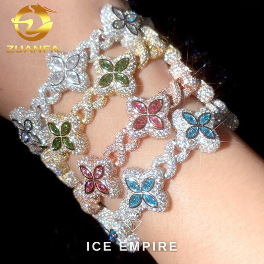 Iced Out Rose Gold Plated Moissanite Cuban Chain