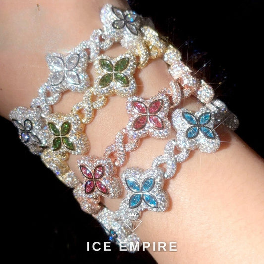 Iced Out Rose Gold Plated Moissanite Cuban Chain