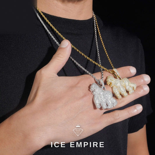Iced Out Rose Gold Plated Pendant