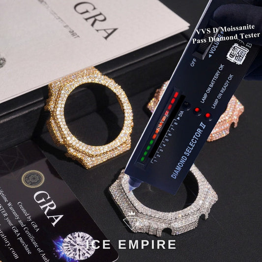 Iced Out 925 Silver Moissanite Watch