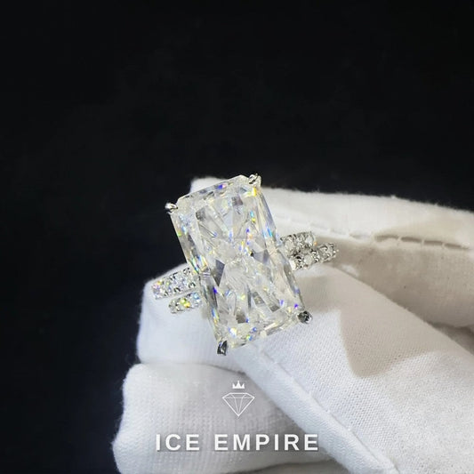 Iced Out 14K Gold Lab Grown Diamond Engagement Ring