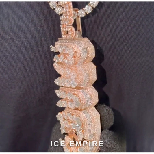 Iced Out 925 Silver Moissanite Pendant