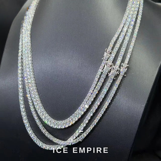 Iced Out Rose Gold Plated Tennis Chain