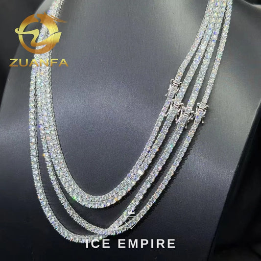 Iced Out Rose Gold Plated Tennis Chain