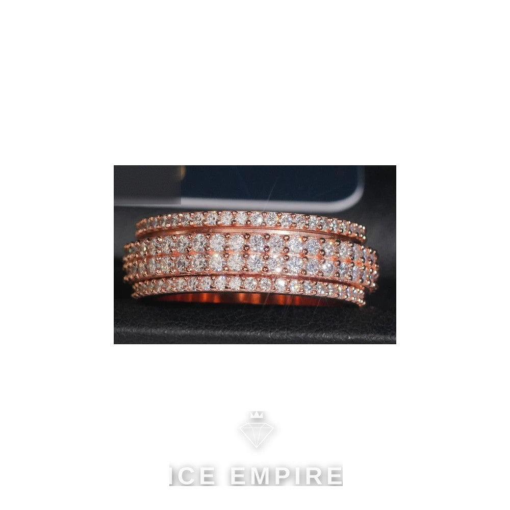 Iced Out 925 Silver Moissanite Ring