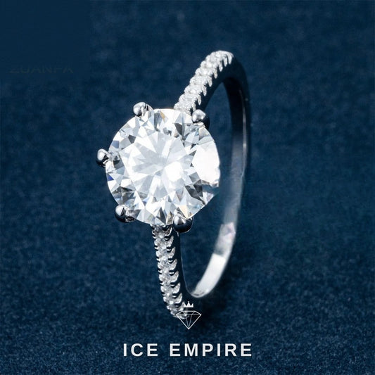 Iced Out 925 Silver Moissanite Ring
