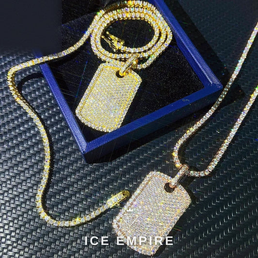Iced Out Rose Gold Plated Moissanite Pendant