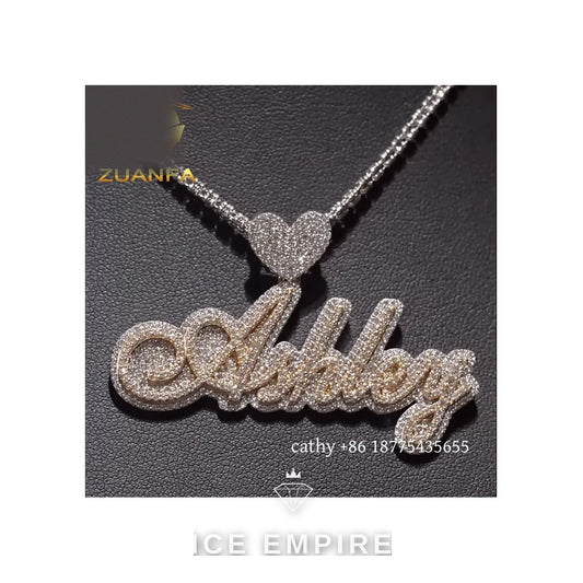 Iced Out Baguette Rose Gold Plated Pendant