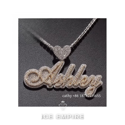 Iced Out Baguette Rose Gold Plated Pendant