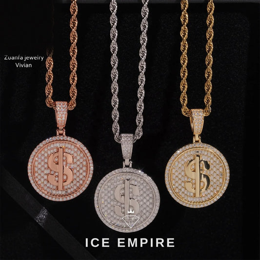 Iced Out 925 Silver Moissanite Pendant