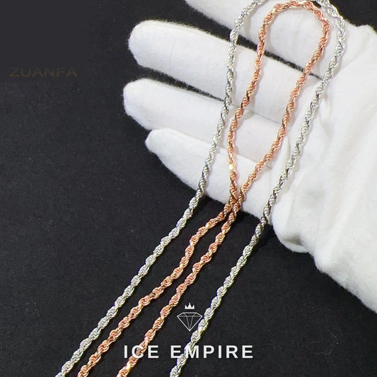 Iced Out Rose Gold Plated Cuban Chain
