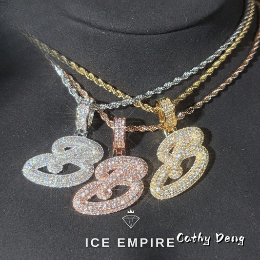 Iced Out Rose Gold Plated Pendant