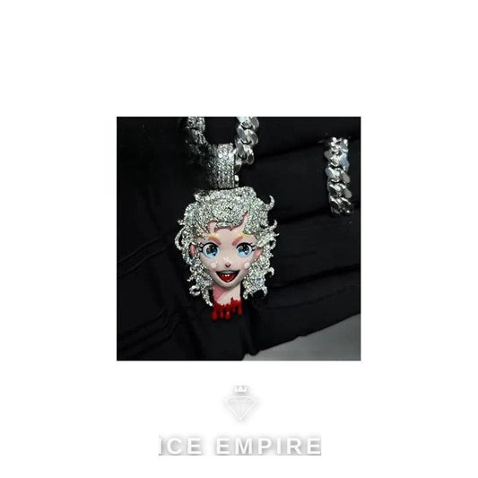 Iced Out Rose Gold Plated Moissanite Pendant