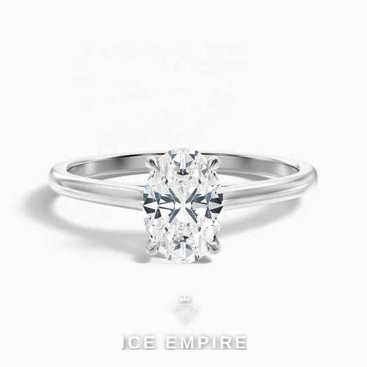 Iced Out Gold Plated Lab Grown Diamond Wedding Band