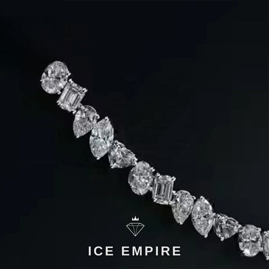 Iced Out Rose Gold Plated Moissanite Cuban Chain