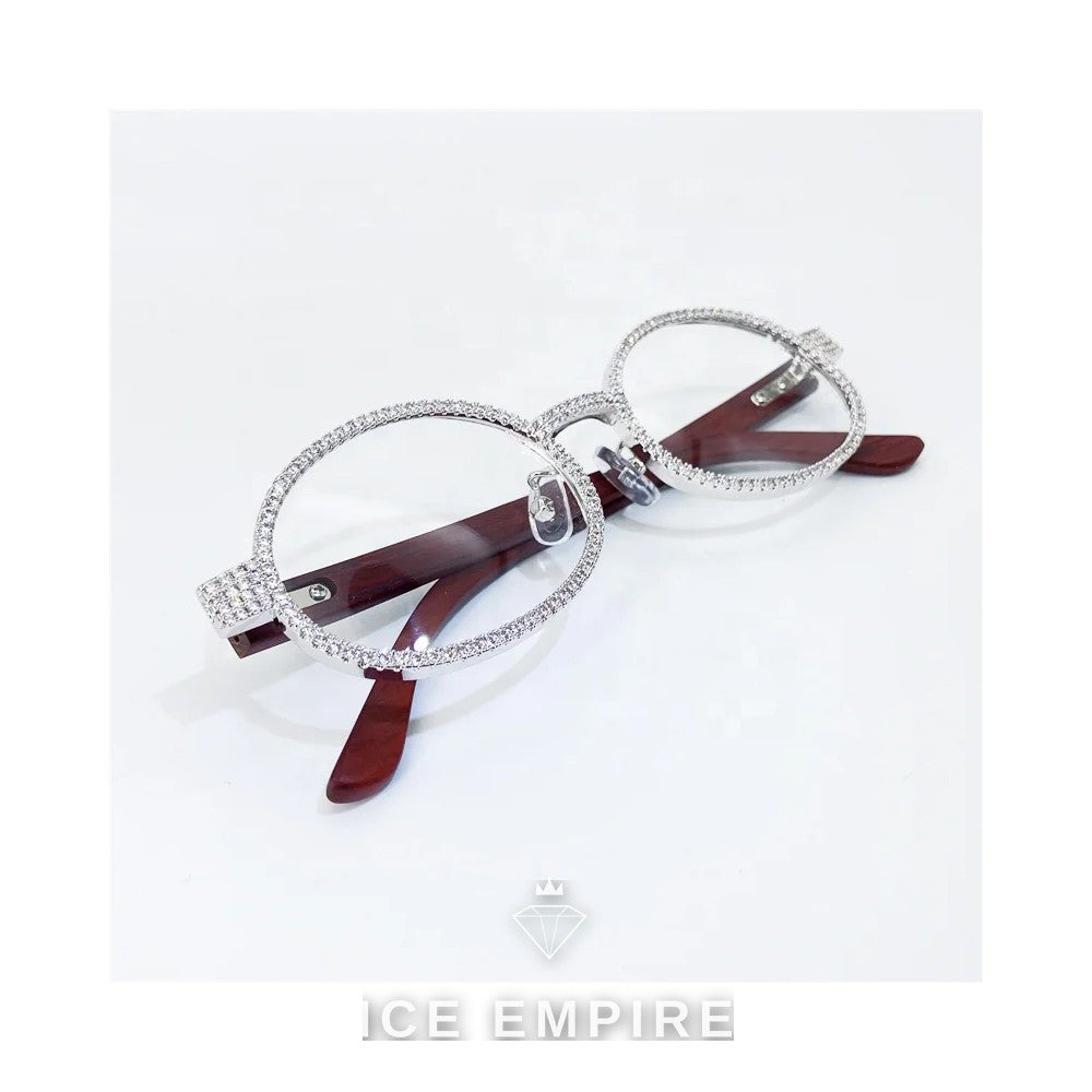 Iced Out 925 Silver Moissanite Glasses