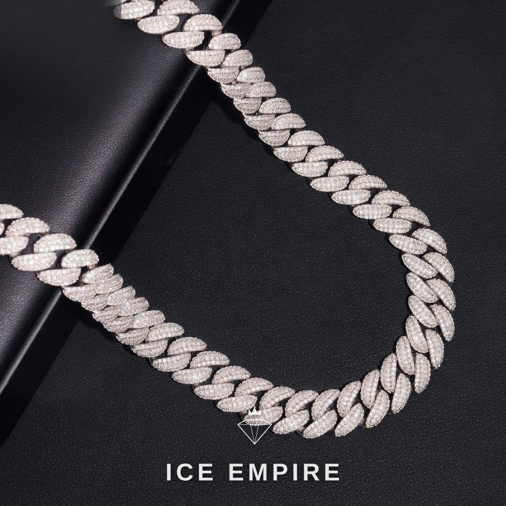 Iced Out Rose Gold Plated Moissanite Cuban Chain