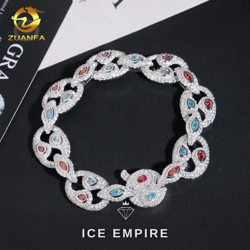 Iced Out 925 Silver Moissanite Bracelet