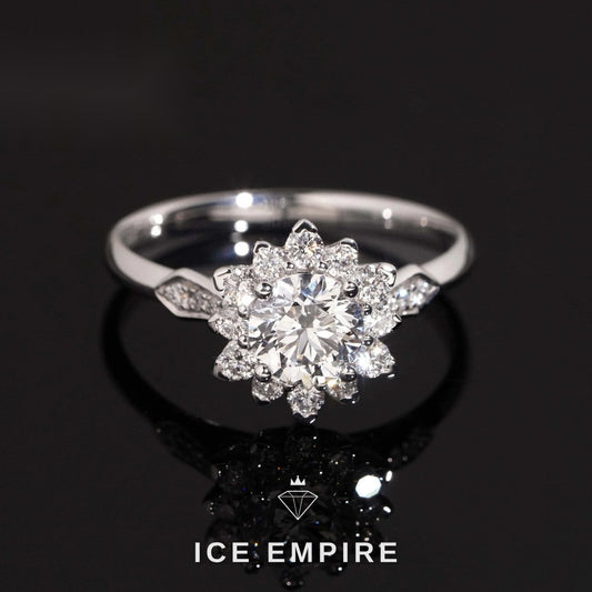 Iced Out 18K Gold Lab Grown Diamond Wedding Band