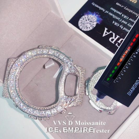 Iced Out 925 Silver Moissanite Watch
