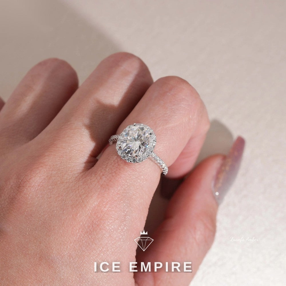 Iced Out Gold Plated Moissanite Wedding Band