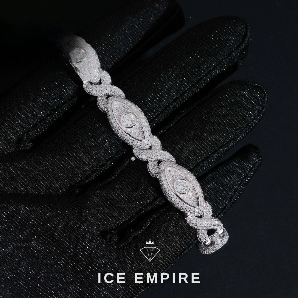Iced Out 925 Silver Moissanite Cuban Chain