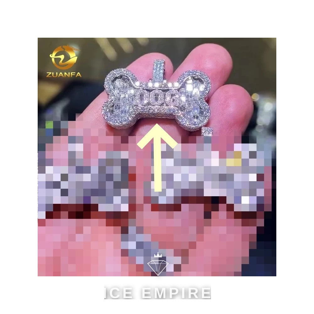 Iced Out Cross 925 Silver Moissanite Pendant