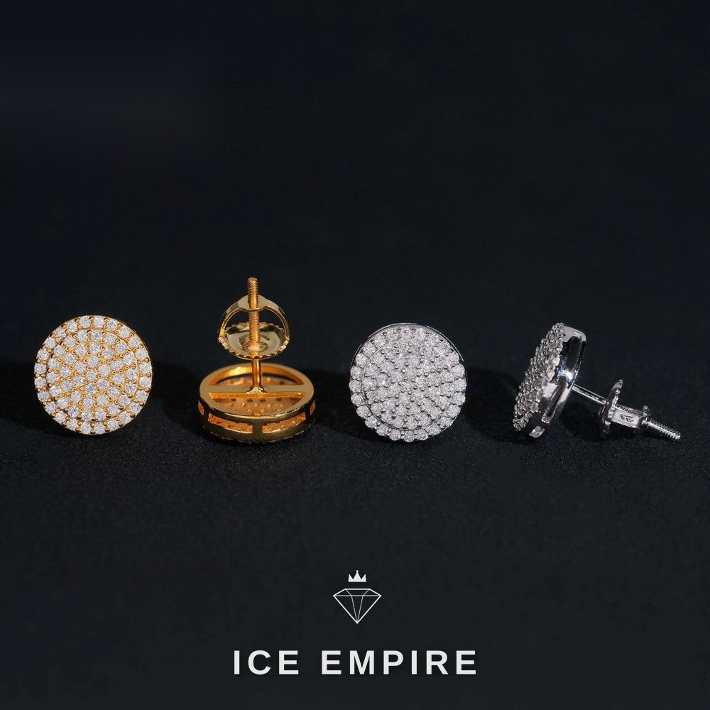 Iced Out 925 Silver Moissanite Earrings