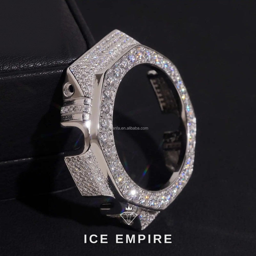 Iced Out 925 Silver Moissanite Watch