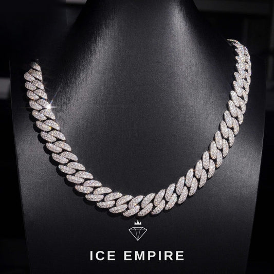 Iced Out Rose Gold Plated Moissanite Cuban Chain