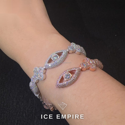 Iced Out 925 Silver Moissanite Cuban Chain