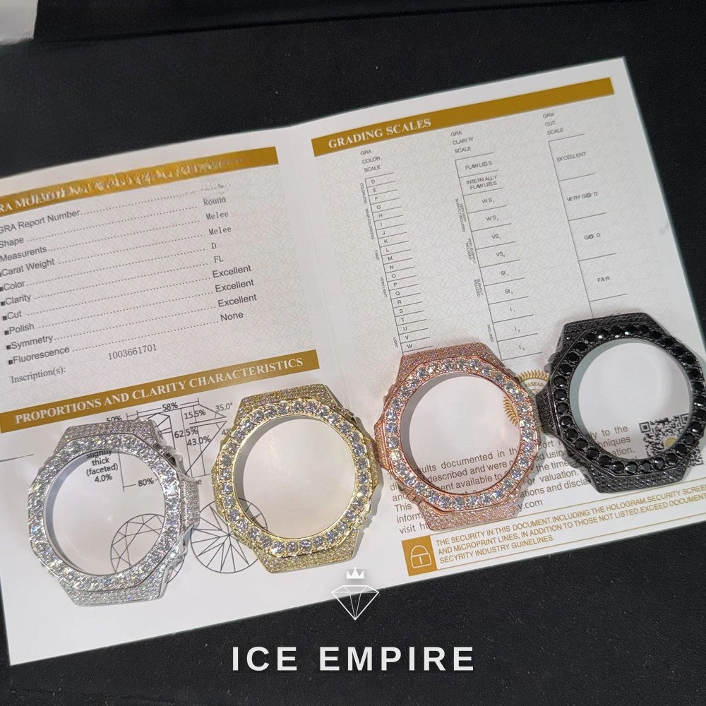 Iced Out 925 Silver Moissanite Watch