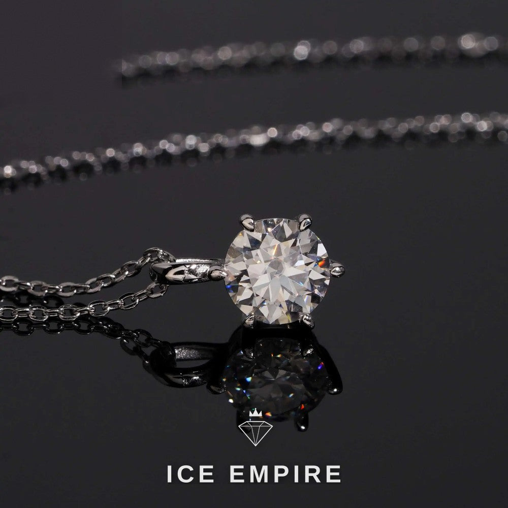 Iced Out Cross 925 Silver Lab Grown Diamond Pendant