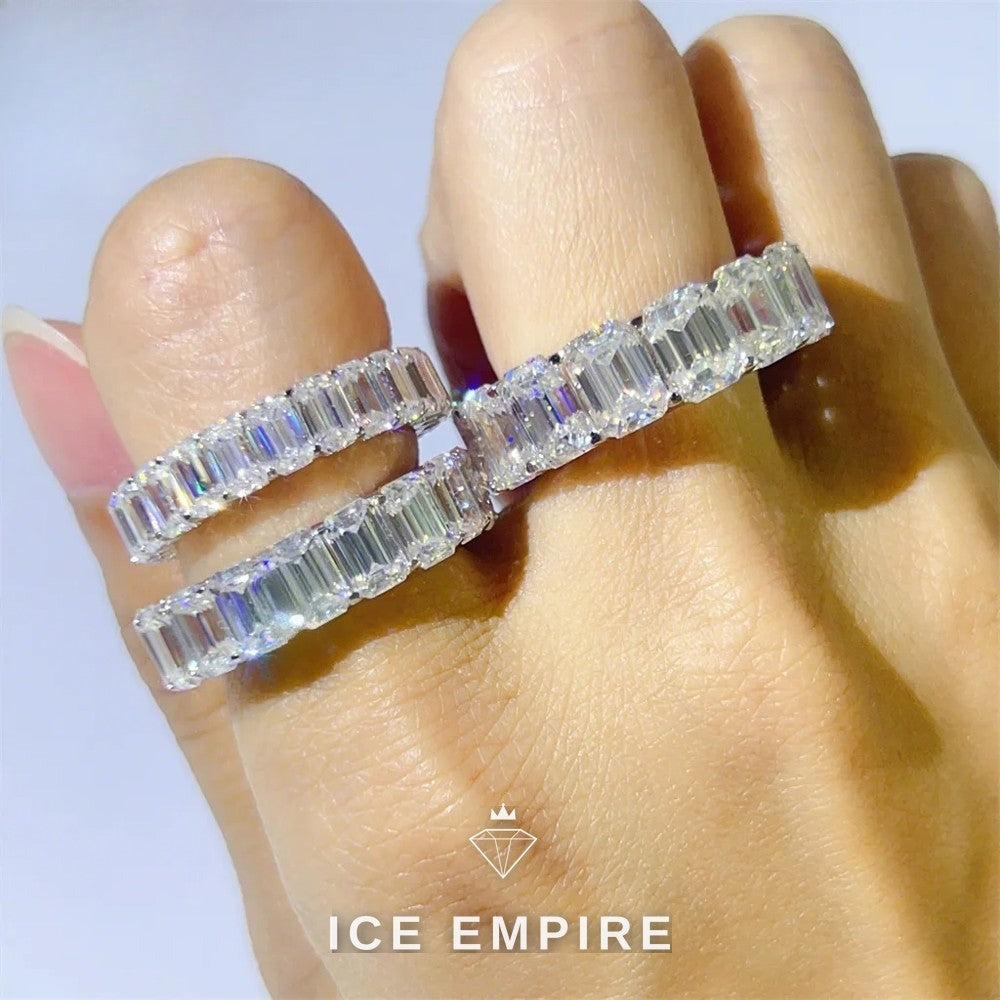 Iced Out 925 Silver Moissanite Ring