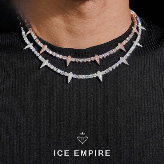 Iced Out 925 Silver Moissanite Tennis Chain