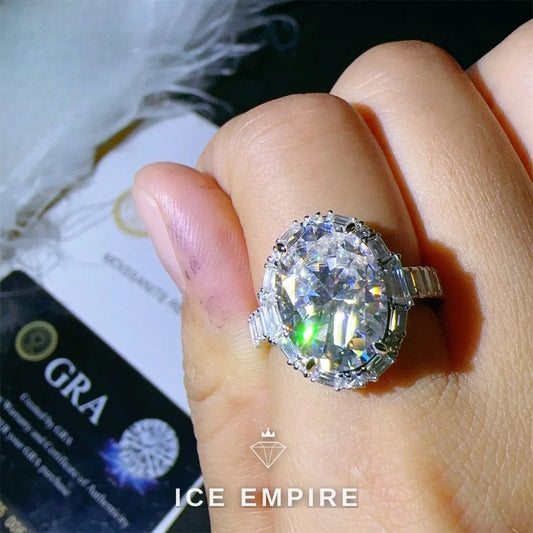 Iced Out 925 Silver Moissanite Ring