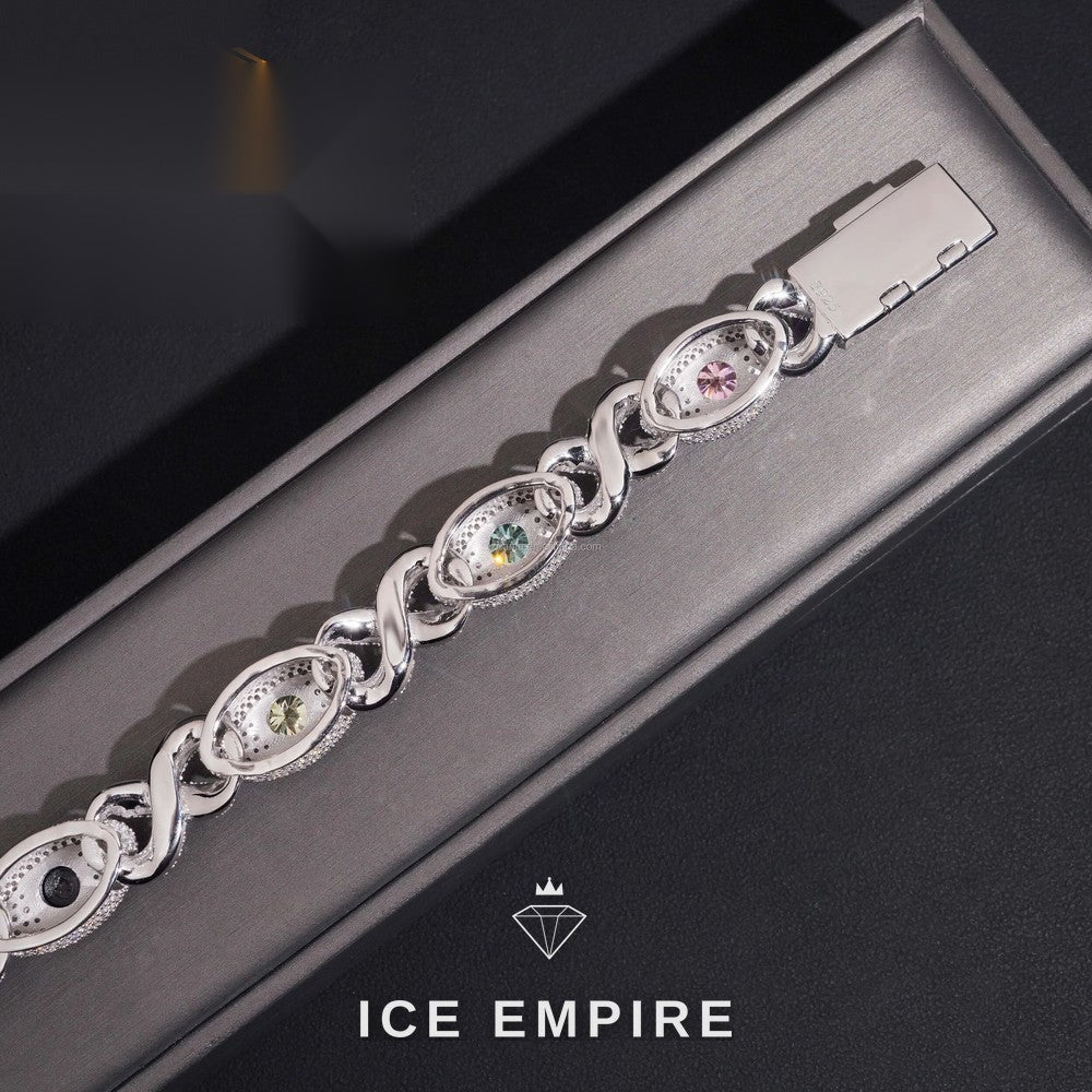 Iced Out 925 Silver Moissanite Cuban Chain