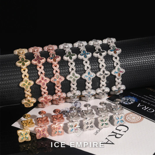 Iced Out Rose Gold Plated Moissanite Cuban Chain