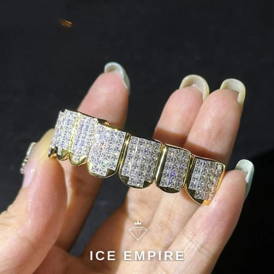 Iced Out 925 Silver Moissanite Grillz