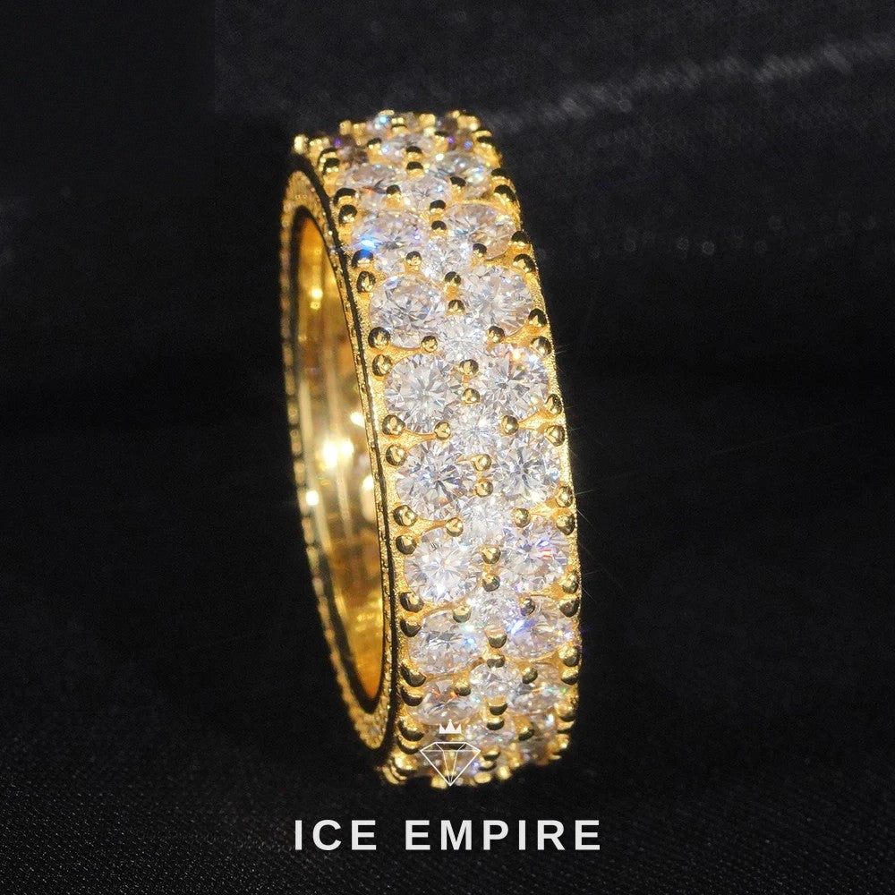 Iced Out Gold Plated Moissanite Ring