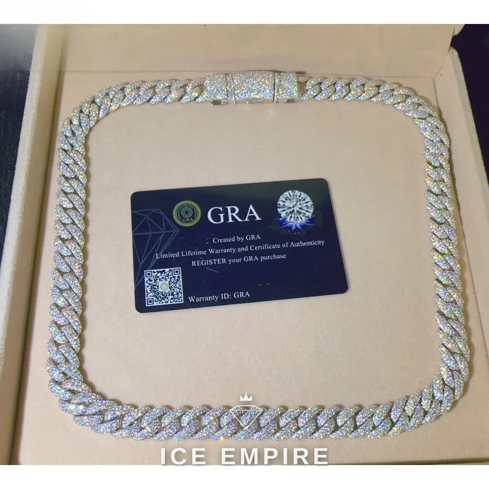 Iced Out Rose Gold Plated Moissanite Cuban Chain