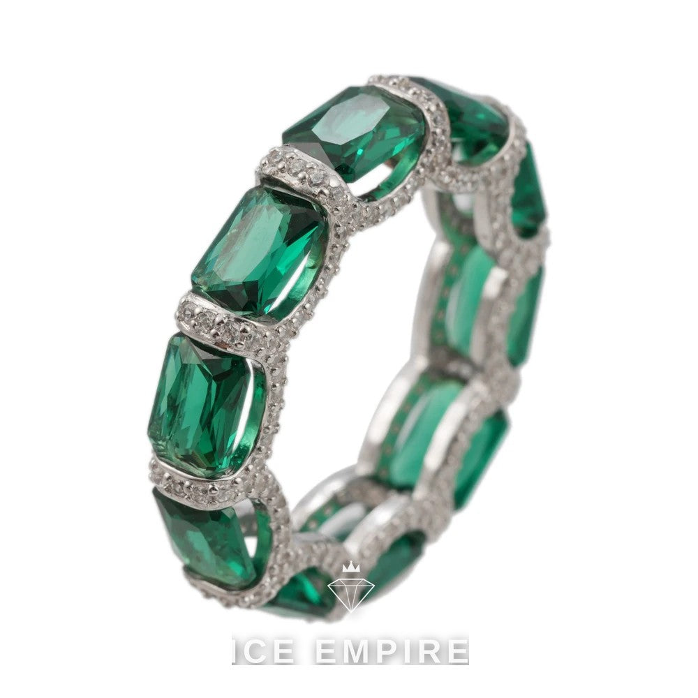 Iced Out 925 Silver Lab Grown Diamond Engagement Ring