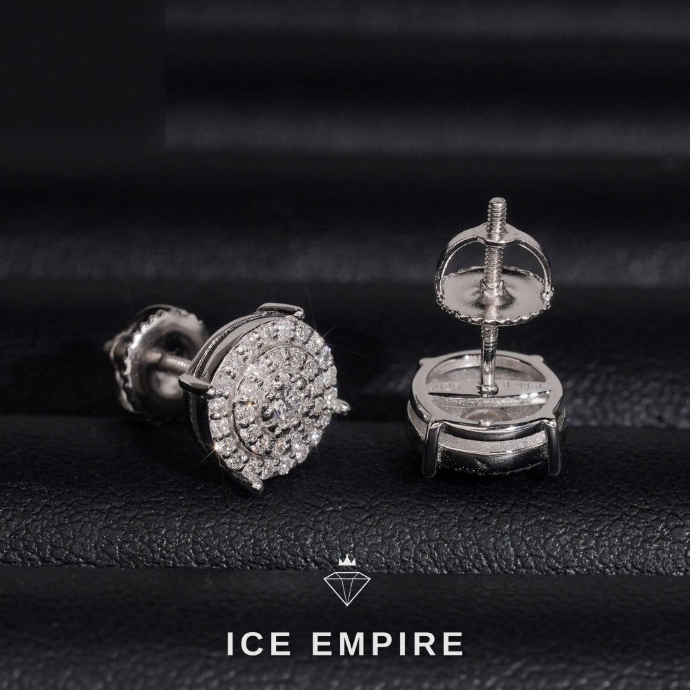 Iced Out Rose Gold Plated Lab Grown Diamond Earrings