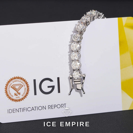 Iced Out 925 Silver Lab Grown Diamond Tennis Bracelet