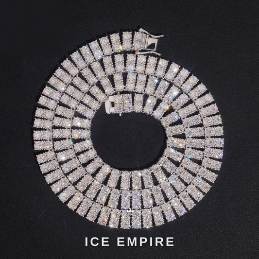 Iced Out Rose Gold Plated Moissanite Cuban Chain