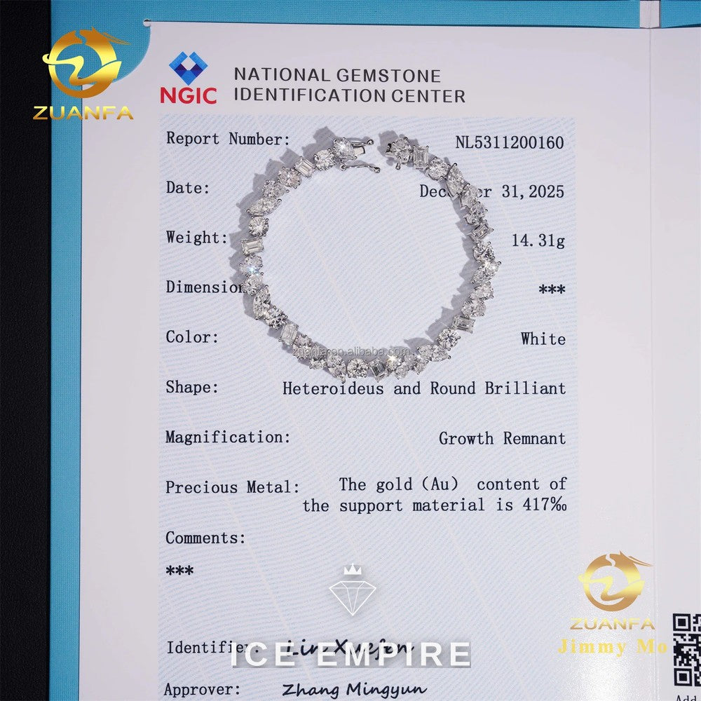 Iced Out 10K Gold Lab Grown Diamond Tennis Bracelet